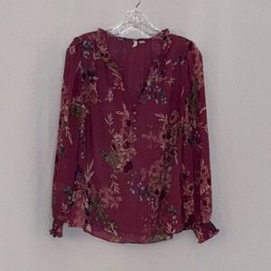 Cato Long Sleeve Floral Blouse